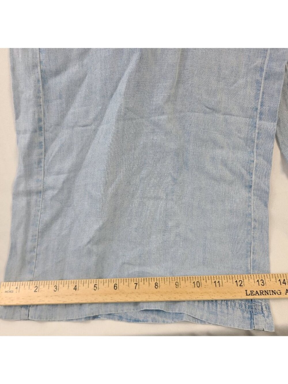 NEW Splendid Women's Light Wash Chambray Wide-Leg Crop Pants Size M MSRP $178 - Picture 5 of 8